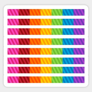 Rectangular Rainbow III Sticker